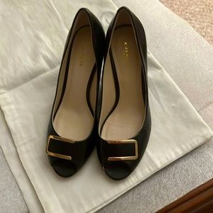 Coach Wedge Leather Pumps